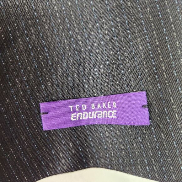 Ted Baker Blazer Mens 40R Black Muted Stripe Endurance 100% Wool 2 Button Coat - Picture 6 of 14